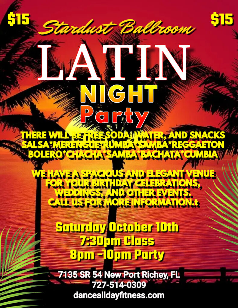 latin night party October 10th